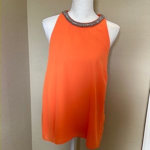 Sexy orange sleeveless top